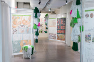 Installation view, Spatializing Reproductive Justice, Center for Architecture, 2024