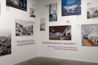 Installation view, Built by New York, Center for Architecture, 2024