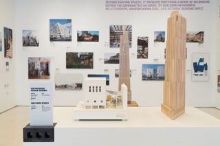 Installation view, Built by New York, Center for Architecture, 2024