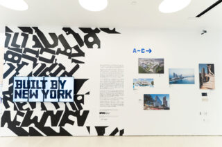 Installation view, Built by New York, Center for Architecture, 2024