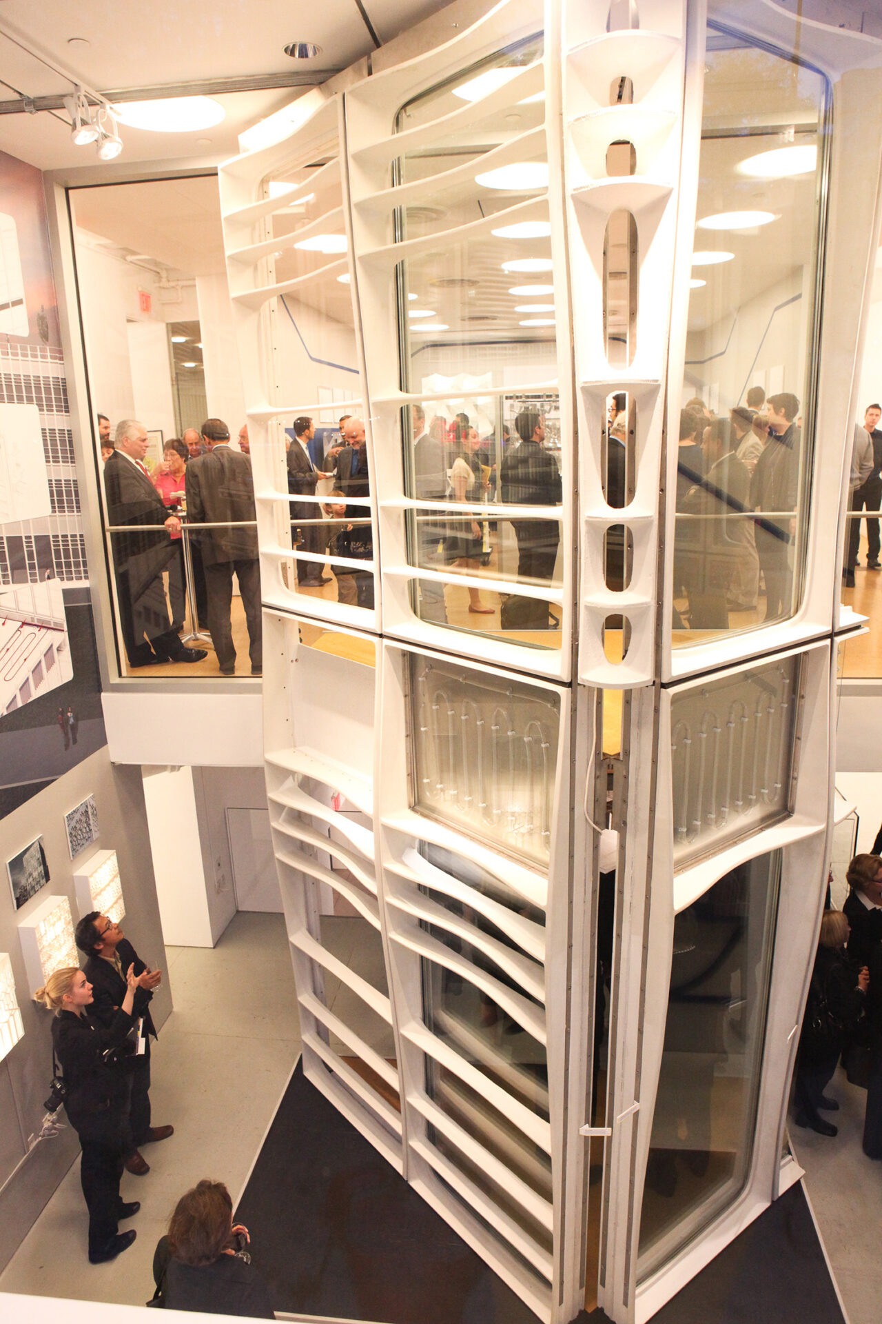 A model of the Liquid Wall in the exhibition at the Center for Architecture