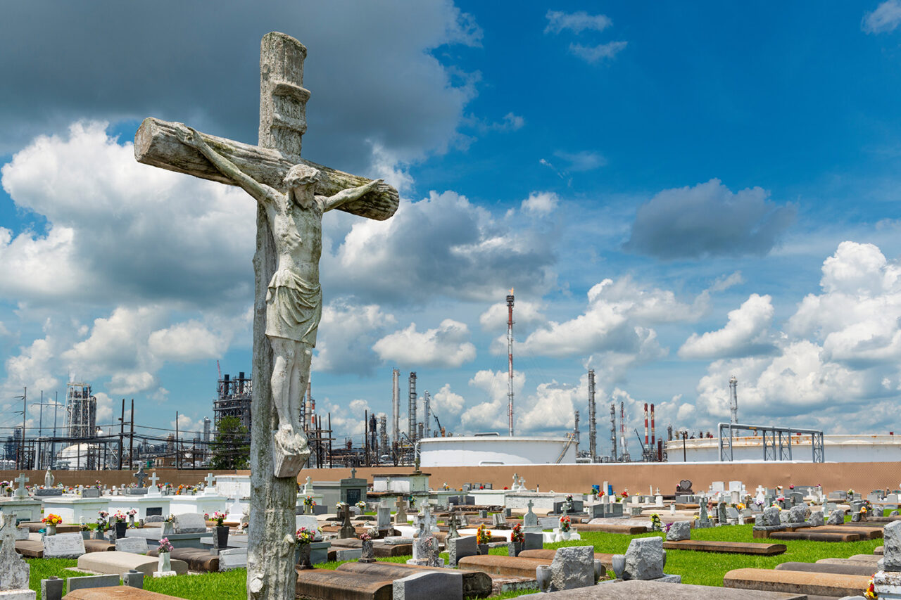 A view of the Baton Rouge Cemetery.