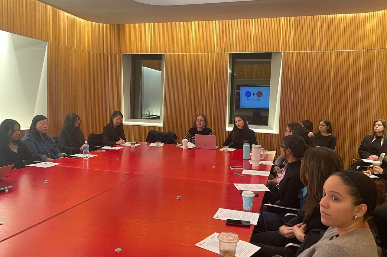 Photo of Women in Architecture Committee meeting for “Crit Collective: Enriching Design Juries at Schools of Architecture and Design. Photo: Courtesy of Andrea Lamberti.