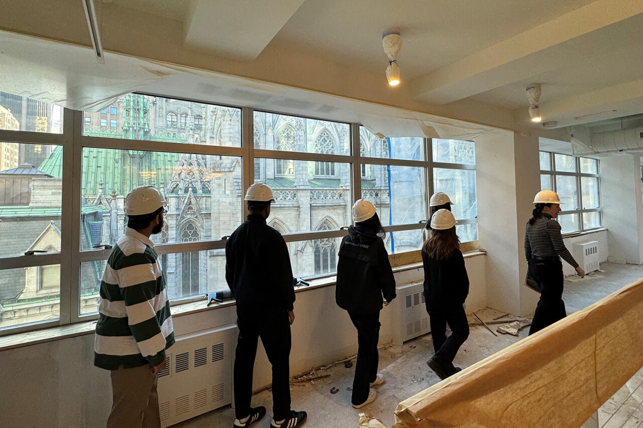 Discover Architecture participants on a site visit with Gensler. Photo: Courtesy of Gensler.