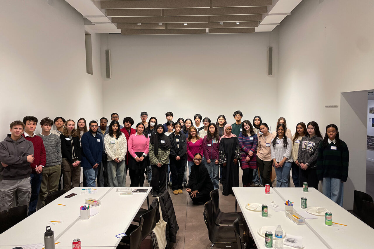 Group photo of high school student participants at the Center for Architecture.