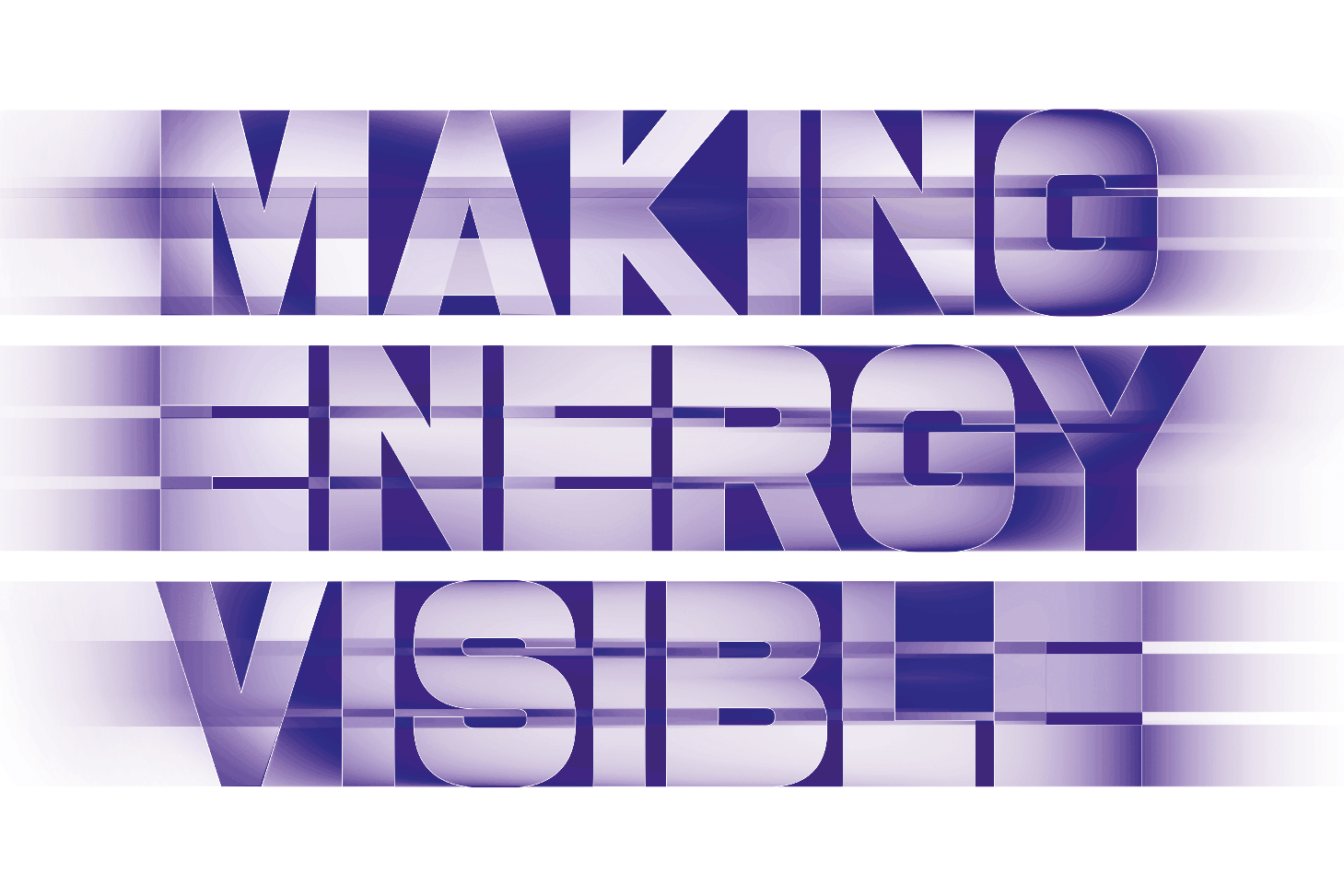 Making Energy Visible title text in shades of purple