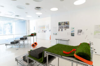 Installation view, Searching for Superpublics, Center for Architecture, 2025. Photo: Asya Gorovits.