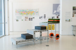 Installation view, Searching for Superpublics, Center for Architecture, 2025. Photo: Asya Gorovits.