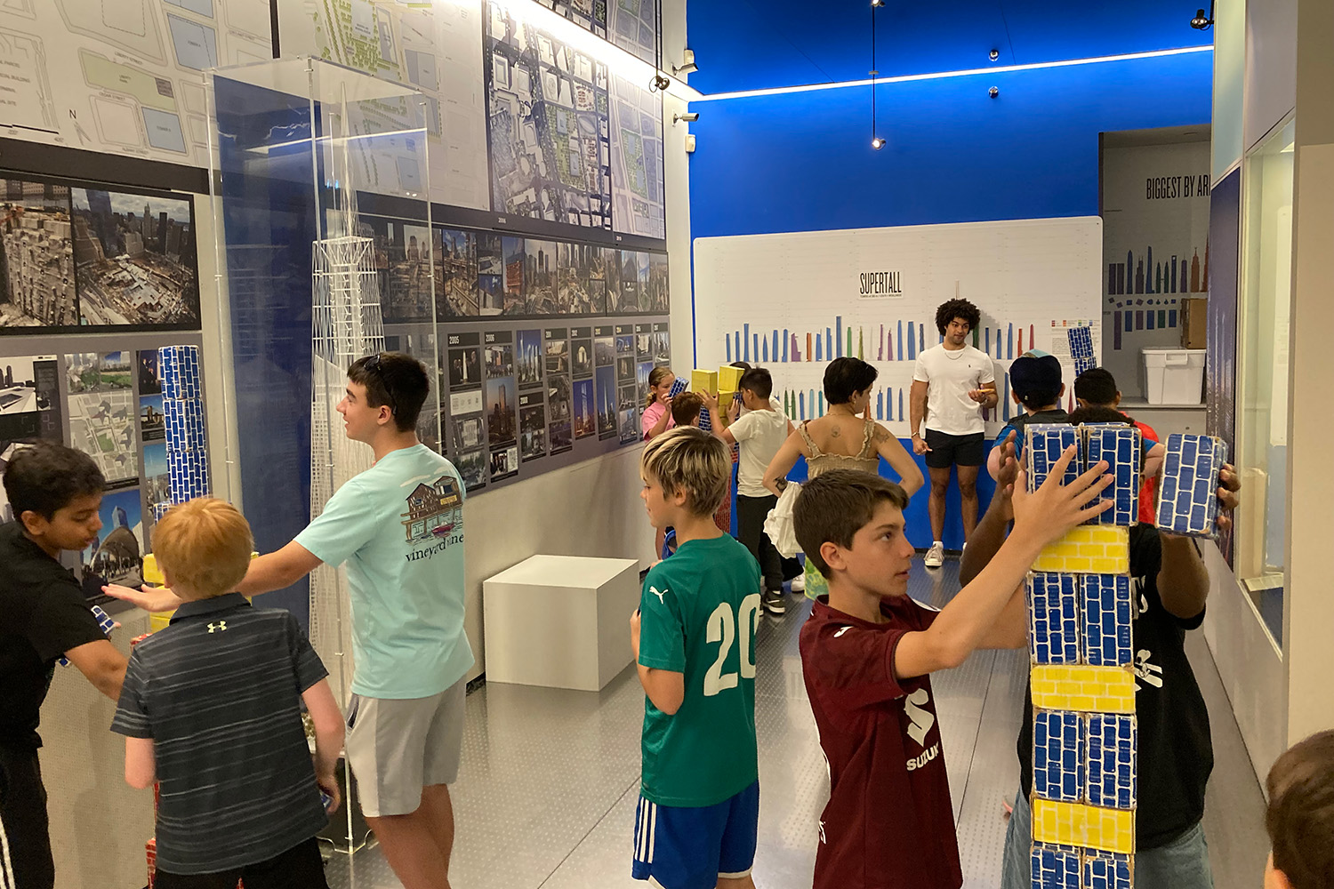 Center for Architecture summer program students visit the Skyscraper Museum. Photo: Center for Architecture.