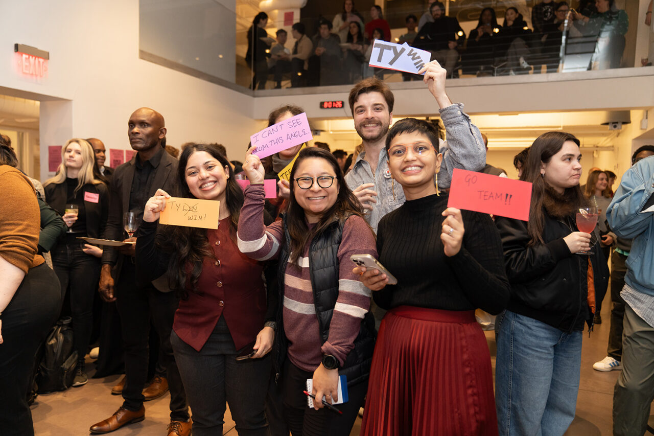 TYLin cheers their team on from the crowd. Photo: Asya Gorovits.