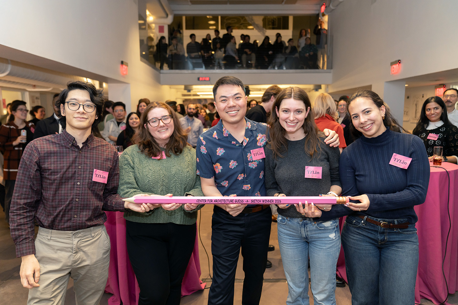 Team TYLin took home the evening's giant pencil trophy.