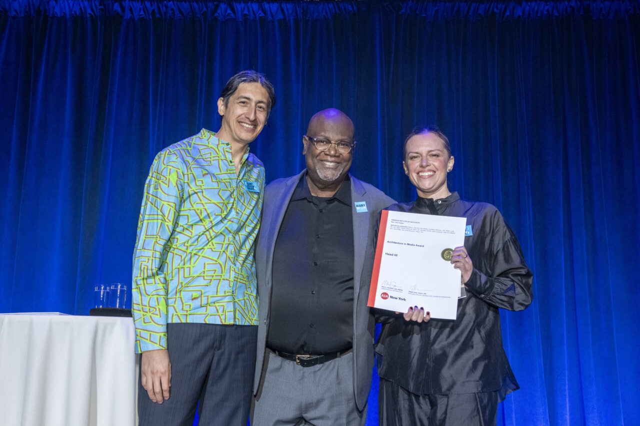 Head Hi receives the Architecture in Media Award. Photo: Matthew Carasella.