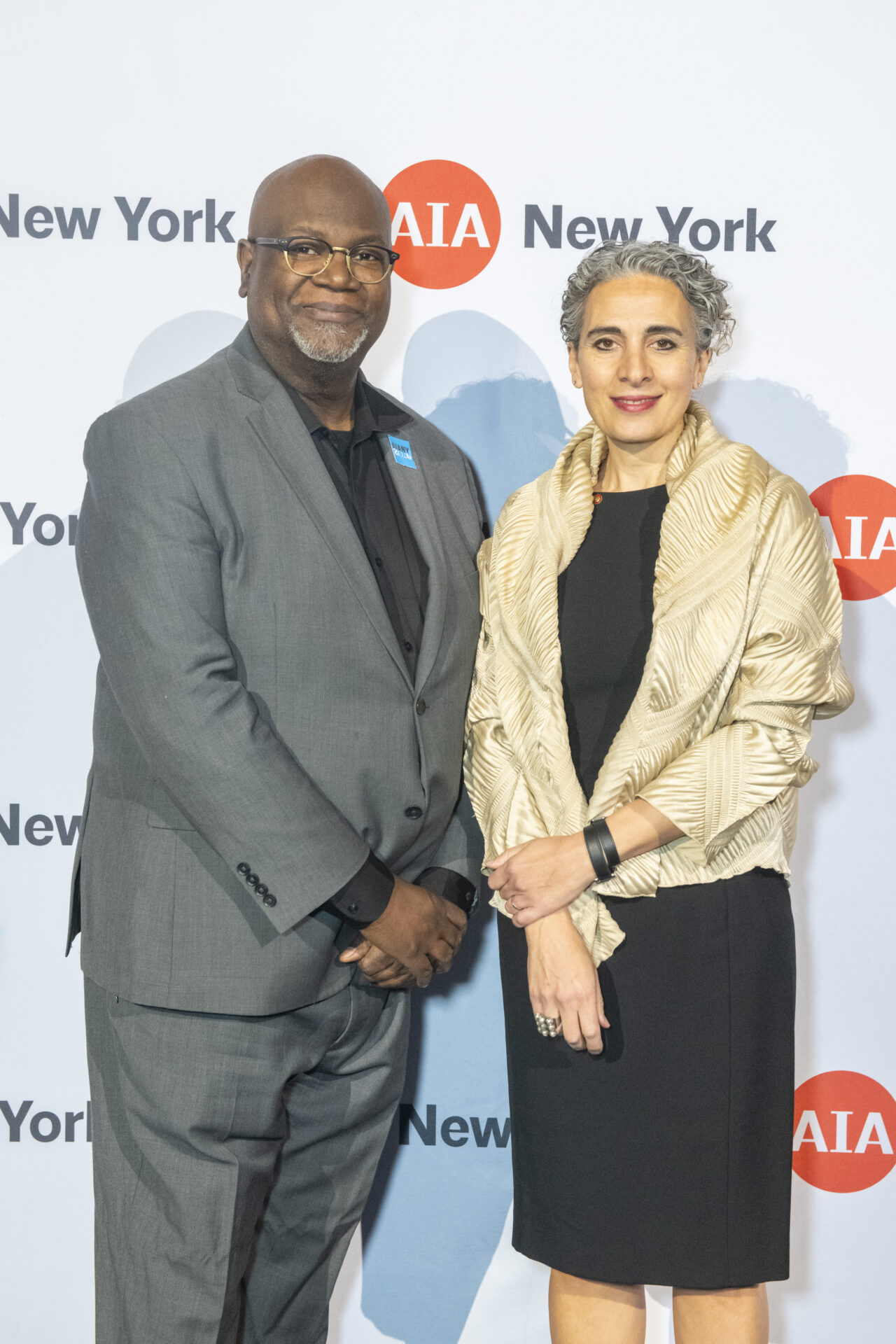 AIANY 2026 President Mark Gardner, AIA and AIANY 2026 President-Elect Hana Kassem, FAIA. Photo: Matthew Carasella.