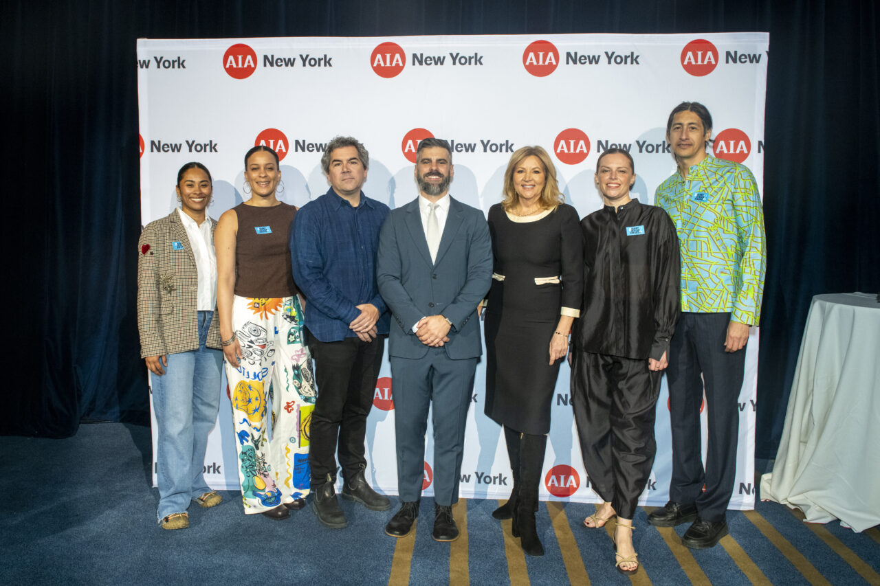 AIANY Executive Director Jesse Lazar, Assoc. AIA, pictured with AIANY Honors and Awards Luncheon 2026 Honorees. Photo: Matthew Carasella.