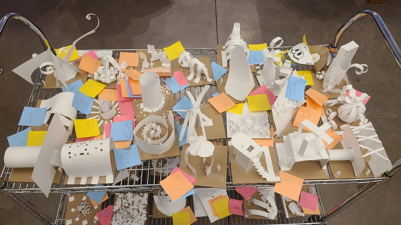 Student work collage aerial view