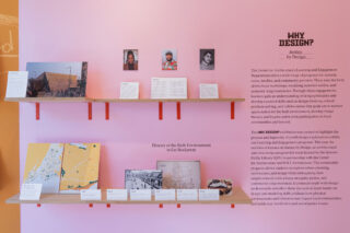 Installation view, Why Design?, Center for Architecture, 2026