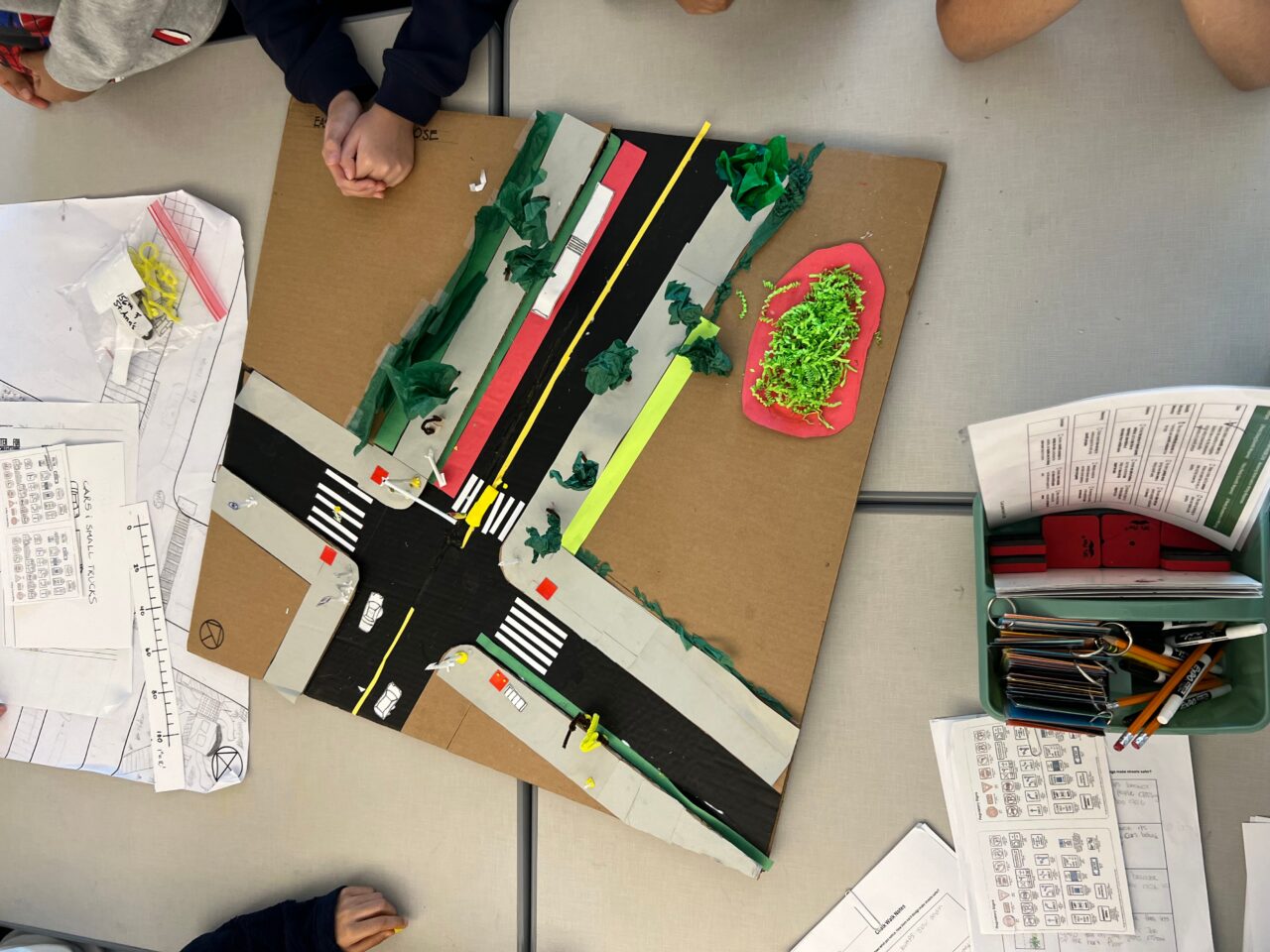 Student collaborating during Learning By Design:NY program on Safe Streets Redesign.