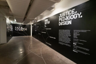 Installation view, Dark Matter U: Justice, Pedagogy, Design, Center for Architecture, 2026.