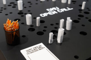 Installation view, Dark Matter U: Justice, Pedagogy, Design, Center for Architecture, 2026.