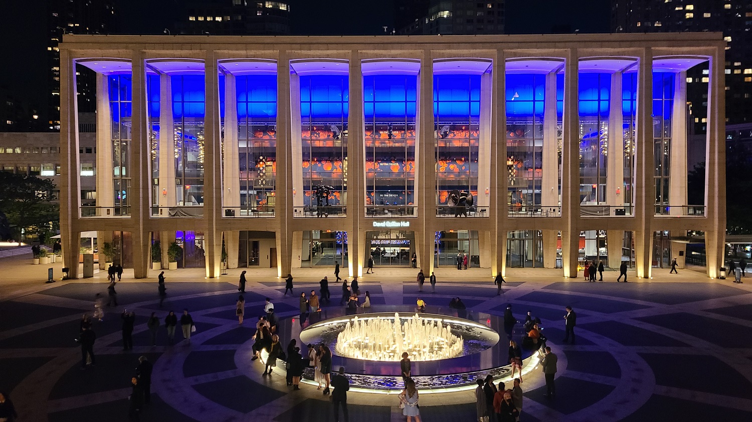 Exterior of David Geffen Hall at Lincoln Center