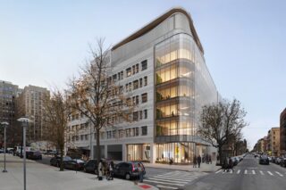 Exterior rendering of The Vagelos Innovation Laboratories at Columbia University
