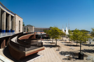 Orchard Beach Pavilion courtyard area